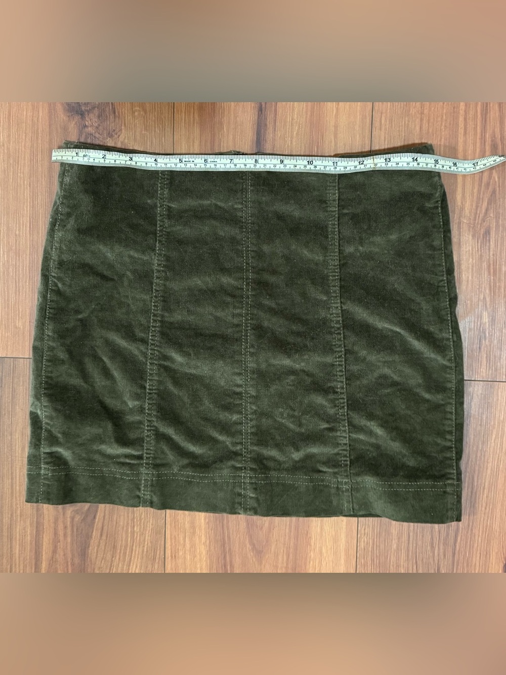 Olive Green Corduroy Skirt